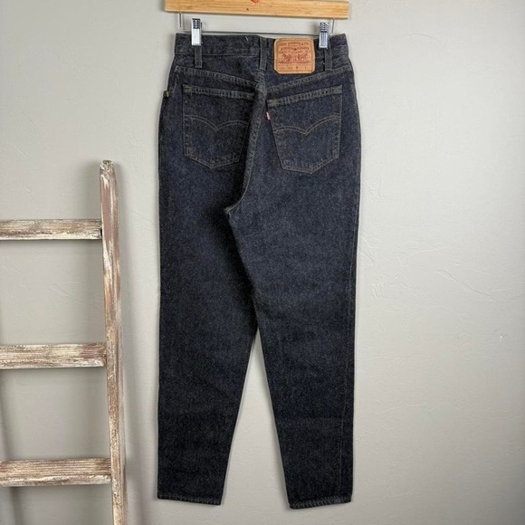 Vintage 93' Levi Strauss 13501-0658 Hairy Black‎ Denim Jeans size 9s (26x31) - Picture 3 of 7